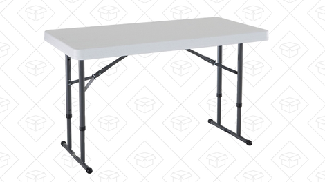 Lifetime 80160 Commercial Height Adjustable Folding Utility Table | $38 | Amazon